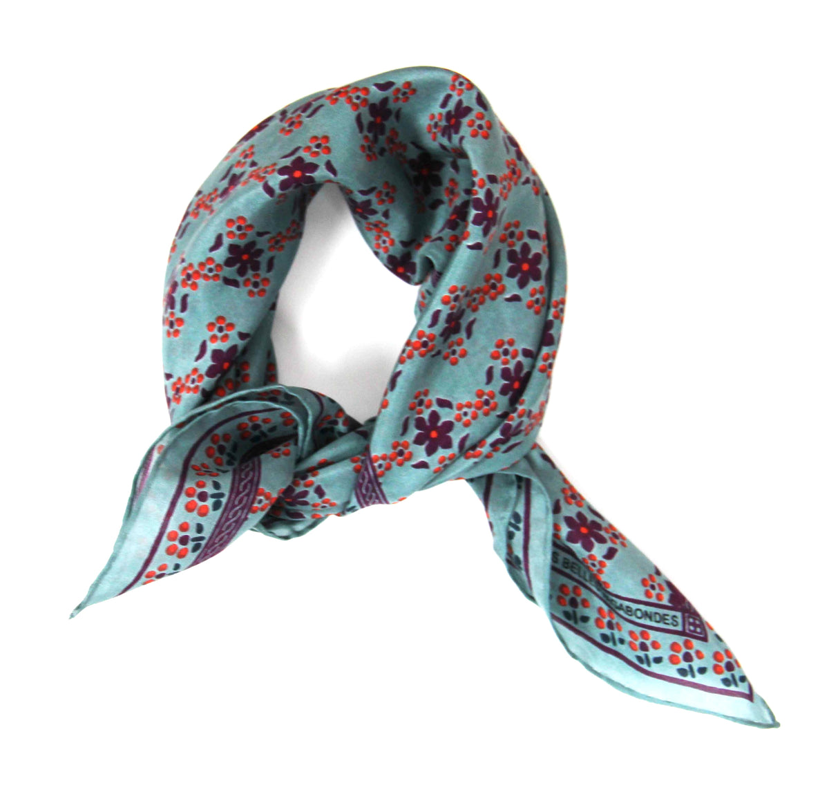 Foulard In Pura Seta 50 x 50 cm Natasha In Scatola Vintage - Cappelleria Bacca