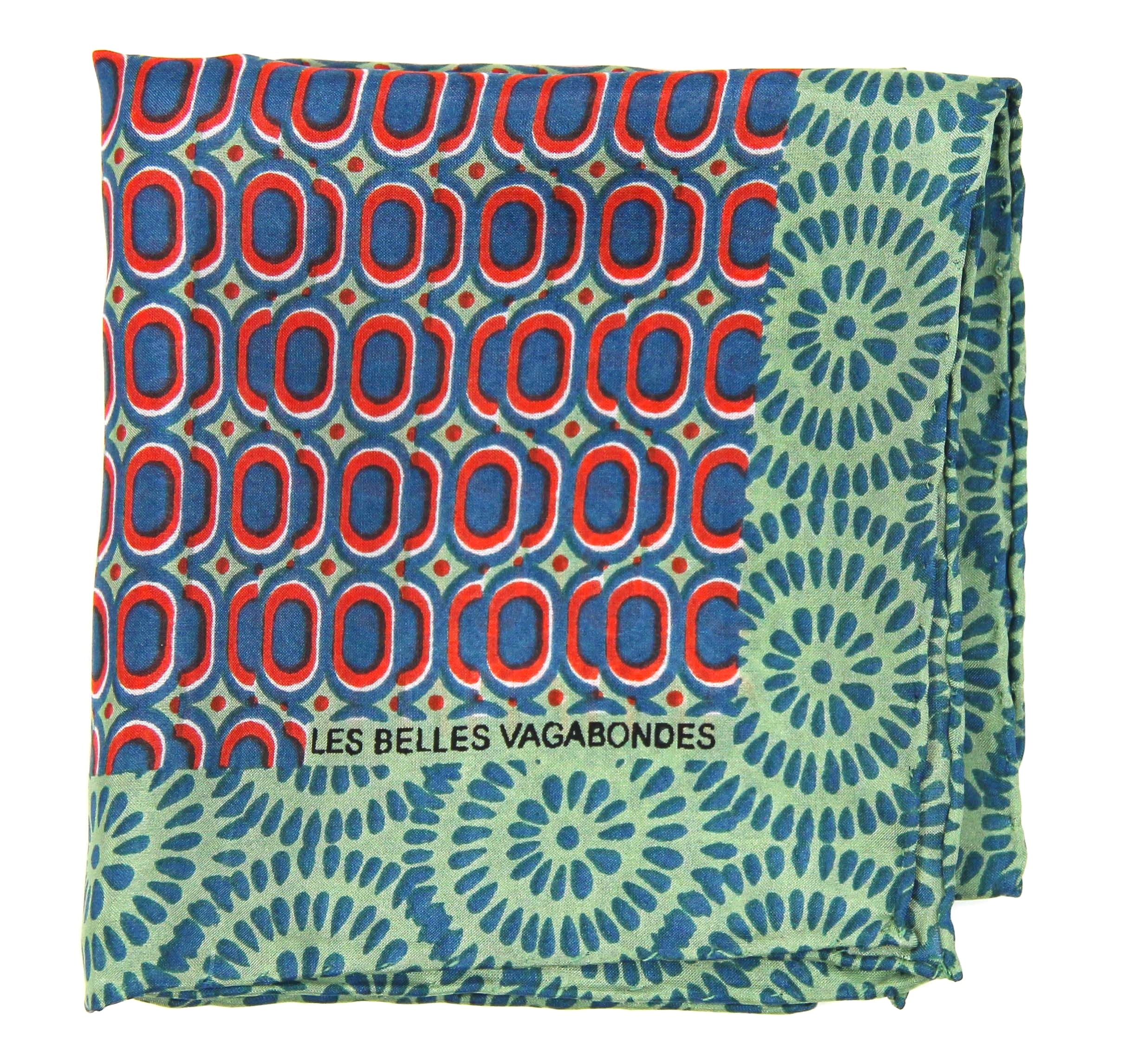 Foulard in Pura Seta 50x50 cm "Tempo" In Scatola Vintage