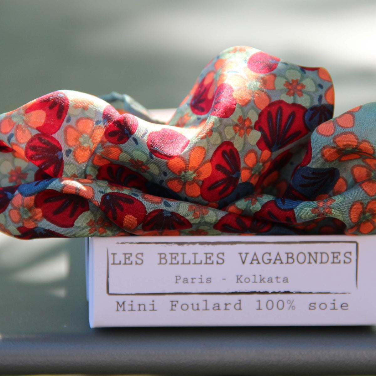 Foulard in Pura Seta 50x50 cm Capucine In Scatola Vintage - Cappelleria Bacca