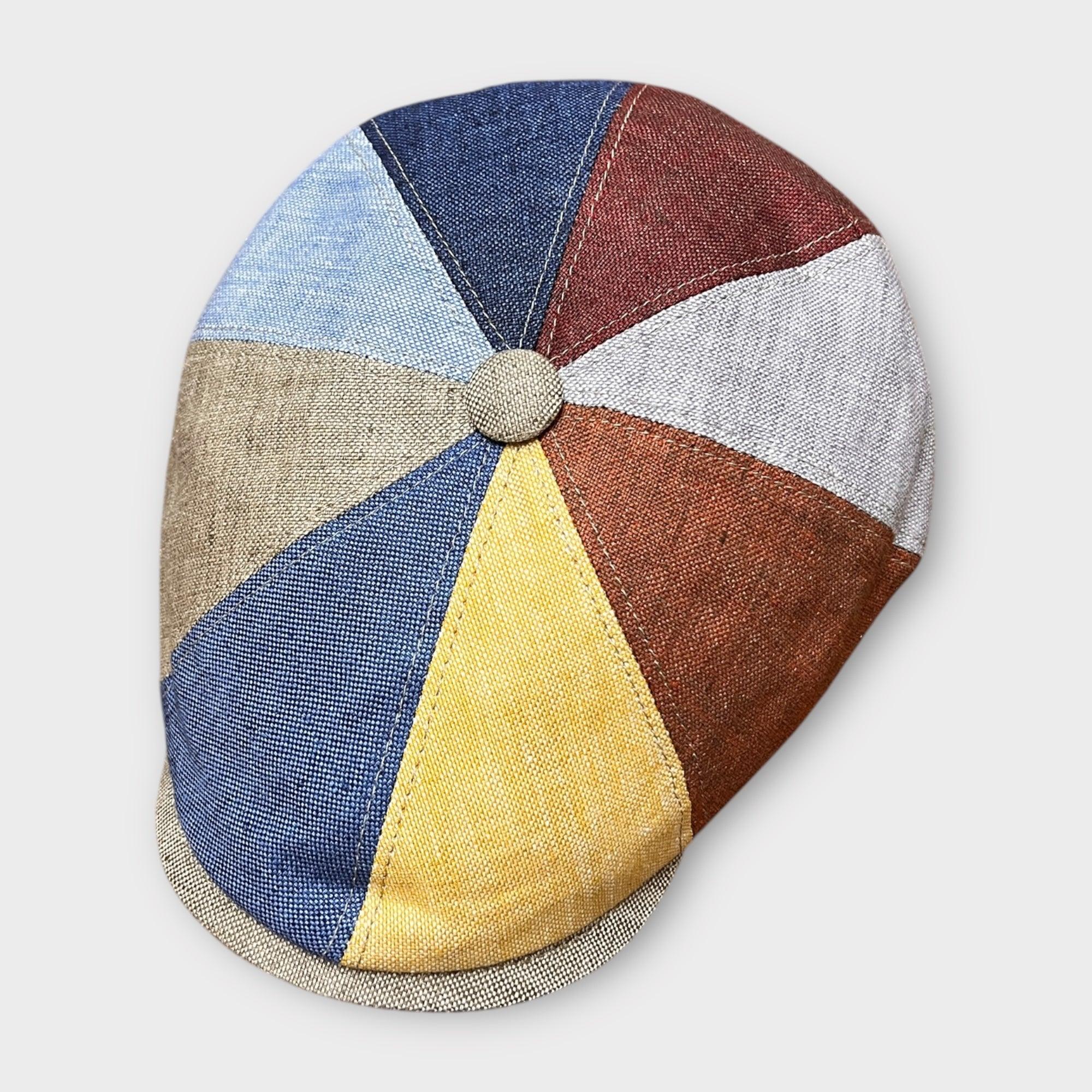 Coppola Estiva Irlandese 8 Spicchi In lino Patchwork - Cappelleria Bacca
