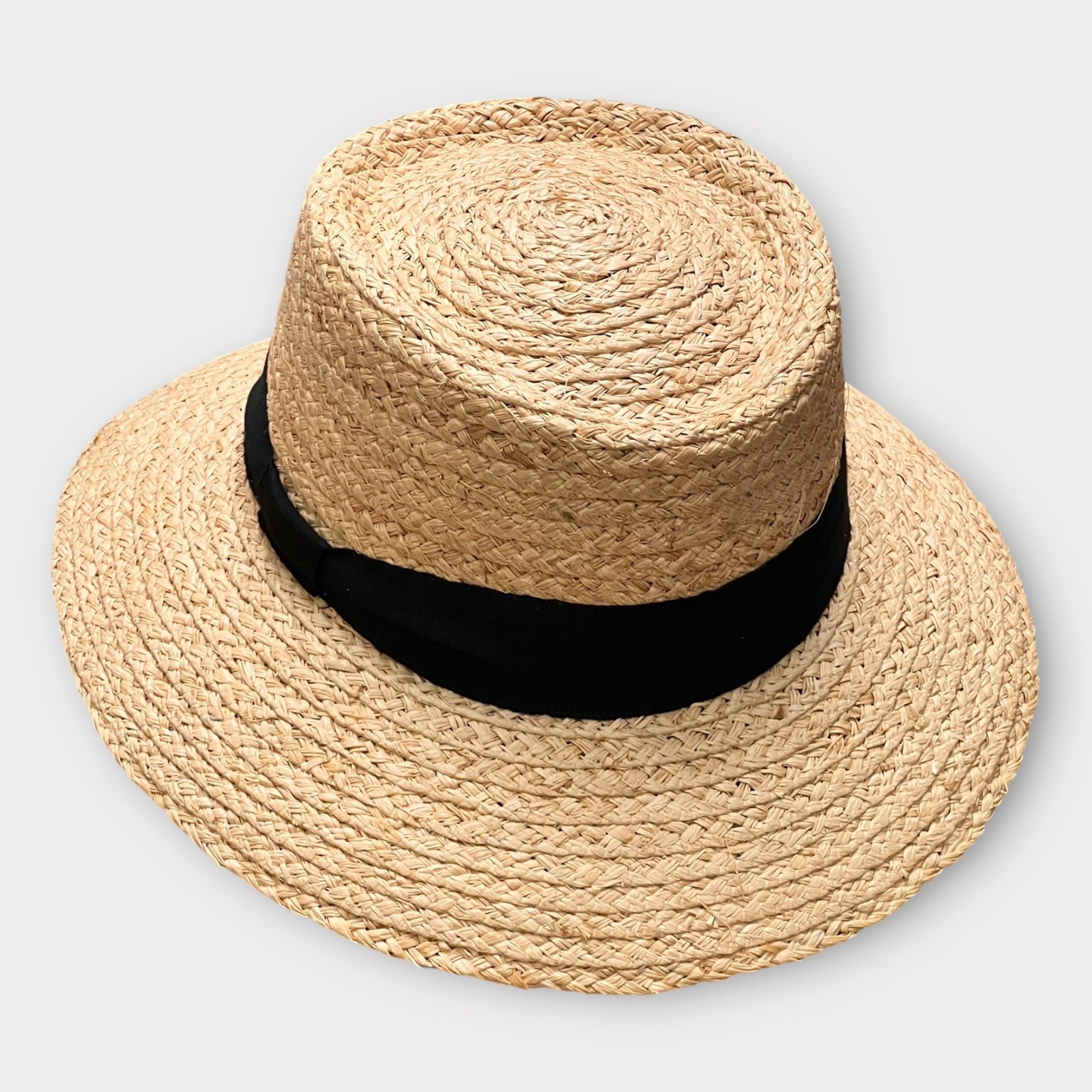 Cappello Donna In Paglia Con Fascia Nera - Cappelleria Bacca