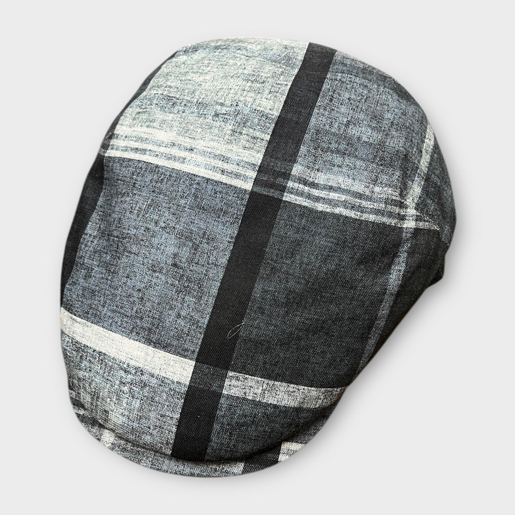 Coppola Estiva In Cotone Tartan Blu - Cappelleria Bacca