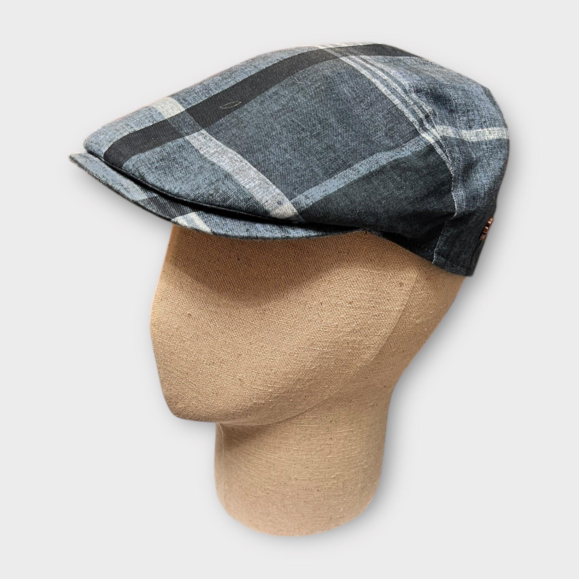 Coppola Estiva In Cotone Tartan Blu - Cappelleria Bacca