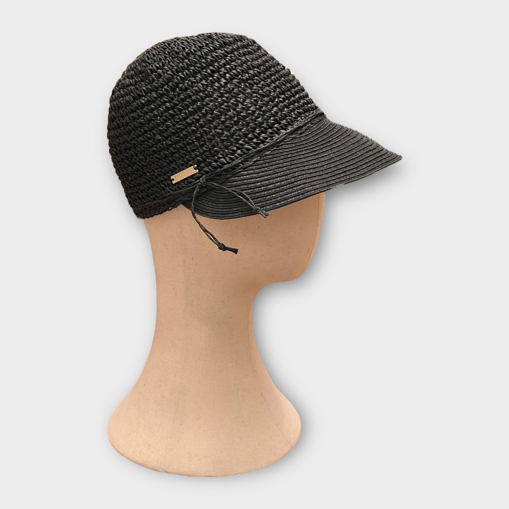 Cappello Donna Estivo Con Visiera in Paglia Crochet - Cappelleria Bacca