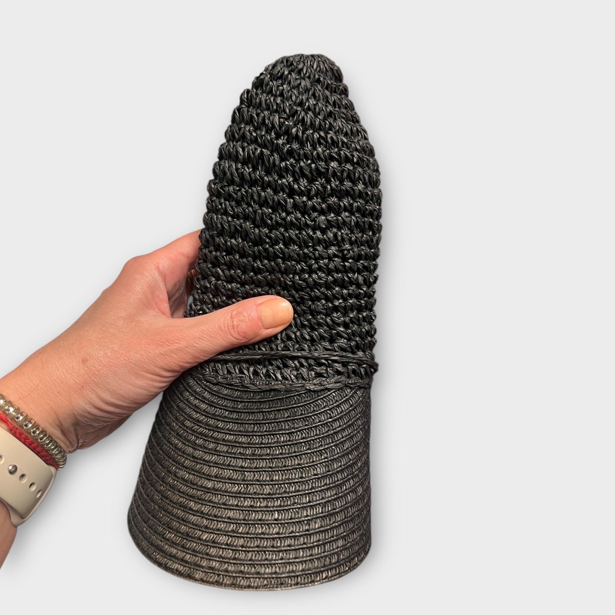Cappello Donna Estivo Con Visiera in Paglia Crochet - Cappelleria Bacca