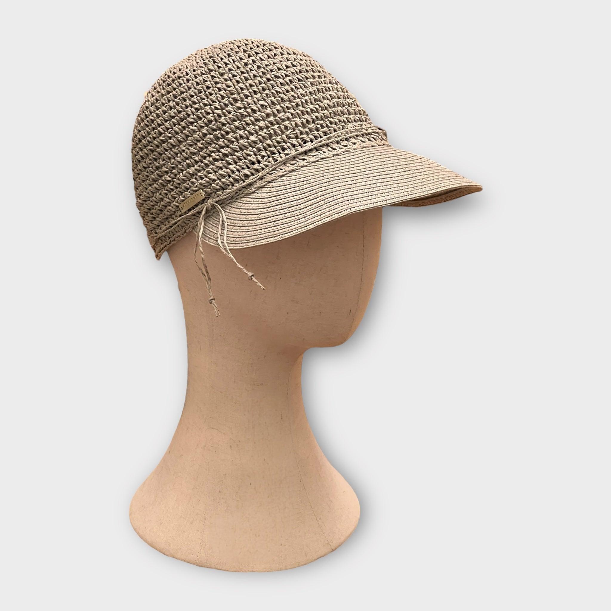Cappello Donna Estivo Con Visiera in Paglia Crochet - Cappelleria Bacca