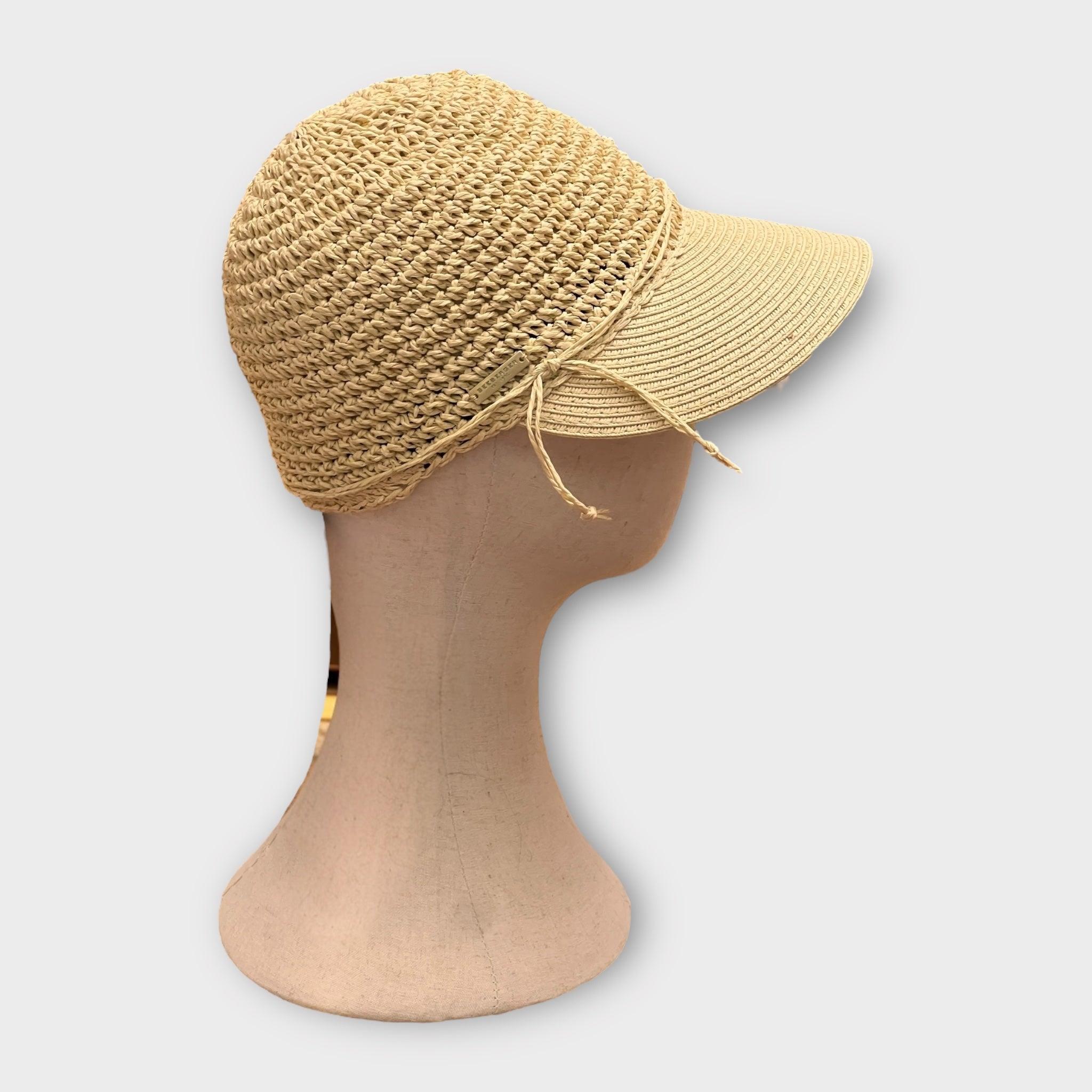 Cappello Donna Estivo Con Visiera in Paglia Crochet - Cappelleria Bacca