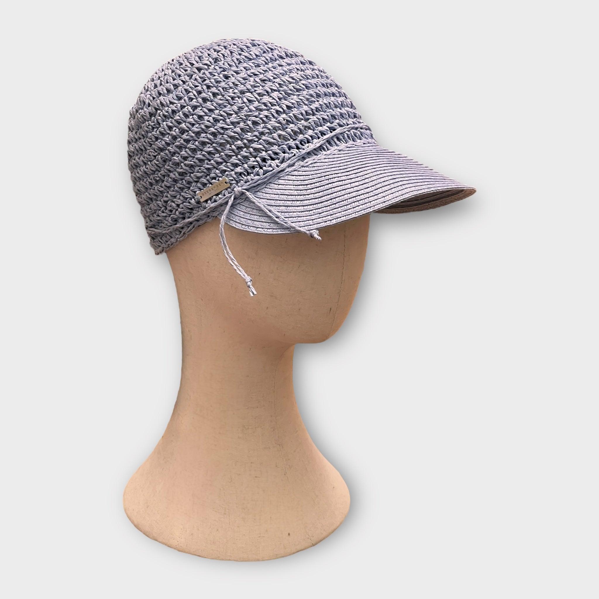 Cappello Donna Estivo Con Visiera in Paglia Crochet - Cappelleria Bacca