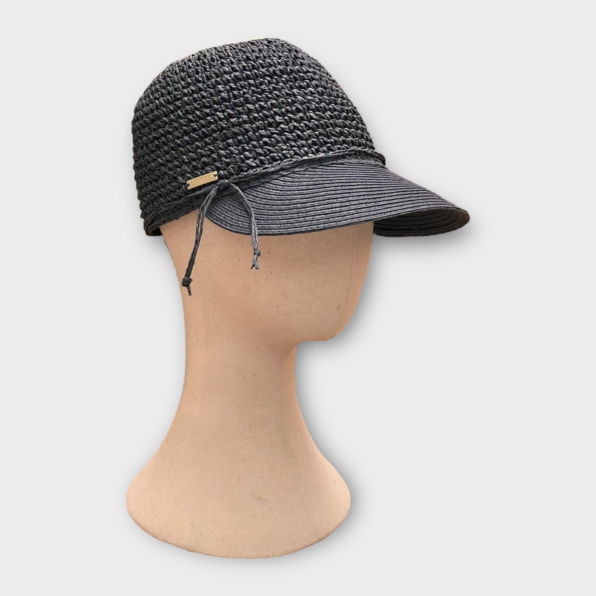 Cappello Donna Estivo Con Visiera in Paglia Crochet - Cappelleria Bacca