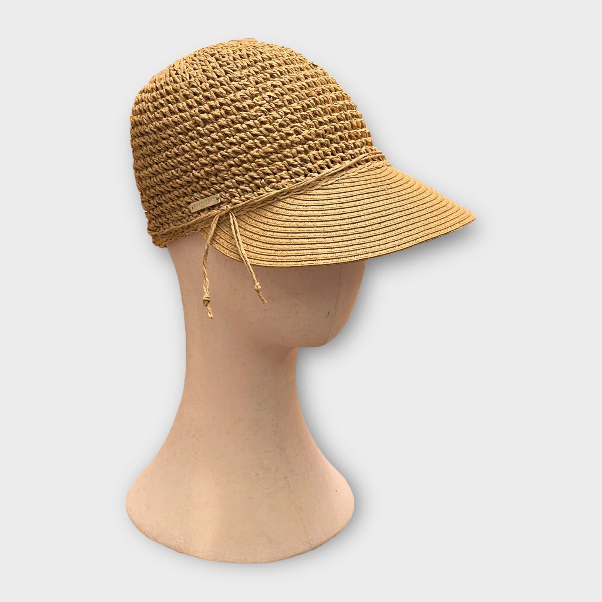Cappello Donna Estivo Con Visiera in Paglia Crochet - Cappelleria Bacca