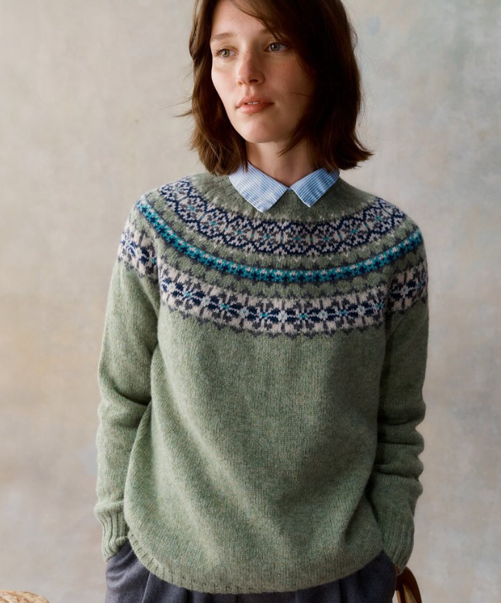 Maglione Donna In Maglia Di Lana Scozzese Fairisle Jumper - Cappelleria Bacca