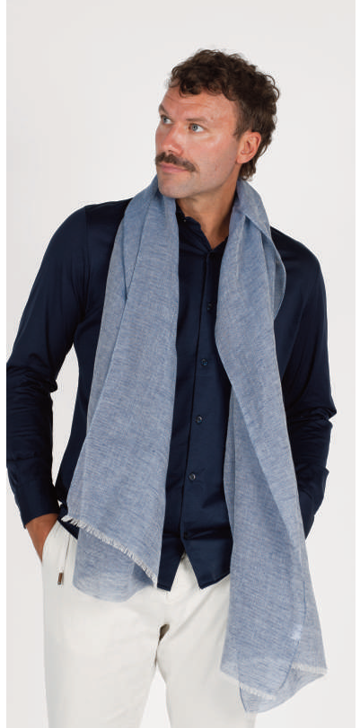 Sciarpa Estiva In Puro Lino Unisex 56x180 cm - Cappelleria Bacca