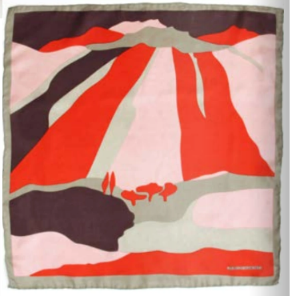 Foulard in Pura Seta 50x50 cm Vivaro In Scatola Vintage