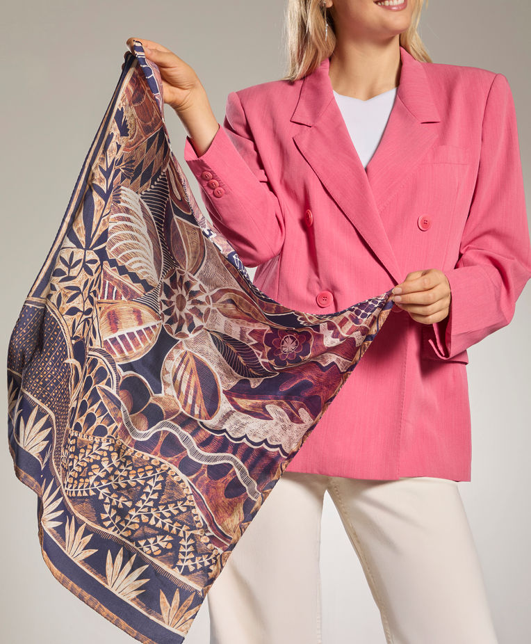 Foulard 70x70 In Pura Seta Crepe Barbieri - Cappelleria Bacca