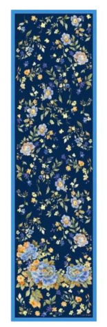 Sciarpa in Pura Seta Georgette Motivo Floreale 45x160 cm - Cappelleria Bacca