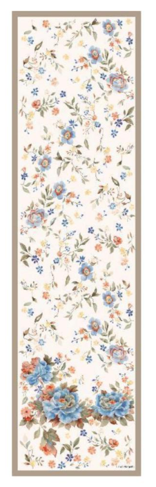 Sciarpa in Pura Seta Georgette Motivo Floreale 45x160 cm - Cappelleria Bacca