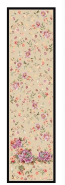 Sciarpa in Pura Seta Georgette Motivo Floreale 45x160 cm - Cappelleria Bacca