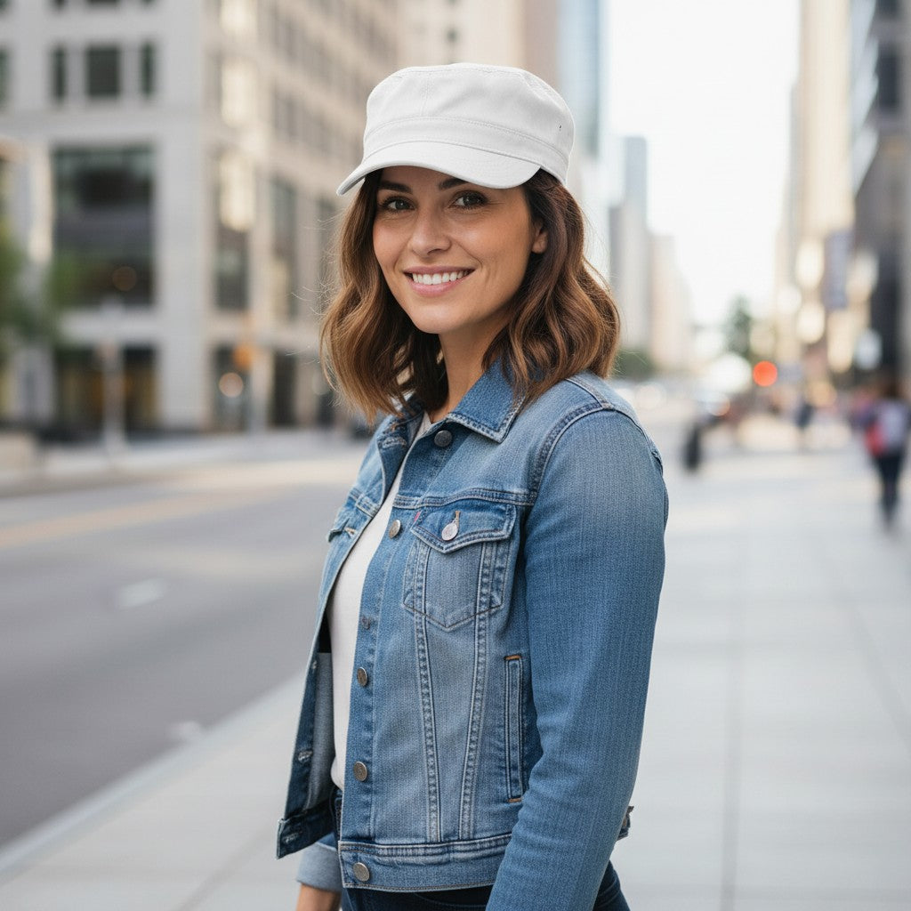 Cubano Estivo Army Cap In Puro Cotone