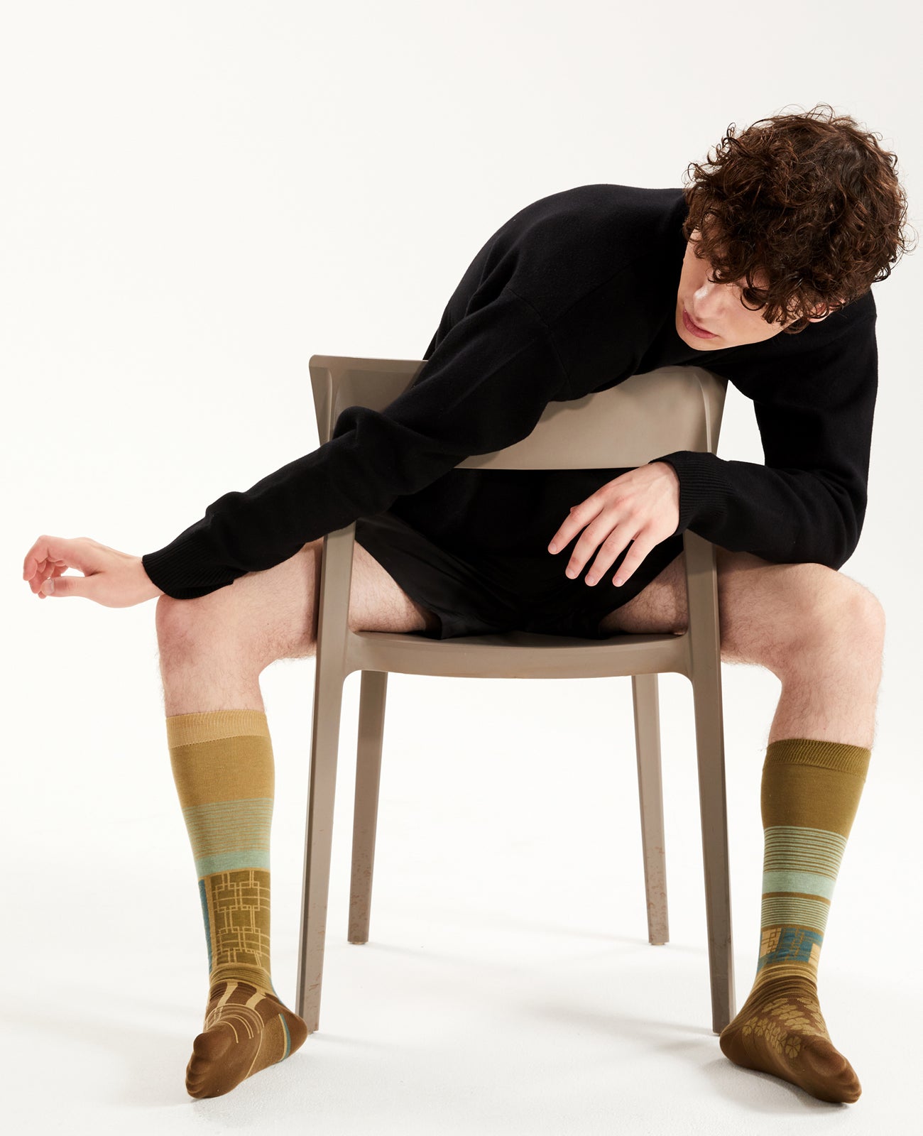 Calzini Lunghi Unisex Spaiati In Cotone Autumn Moon