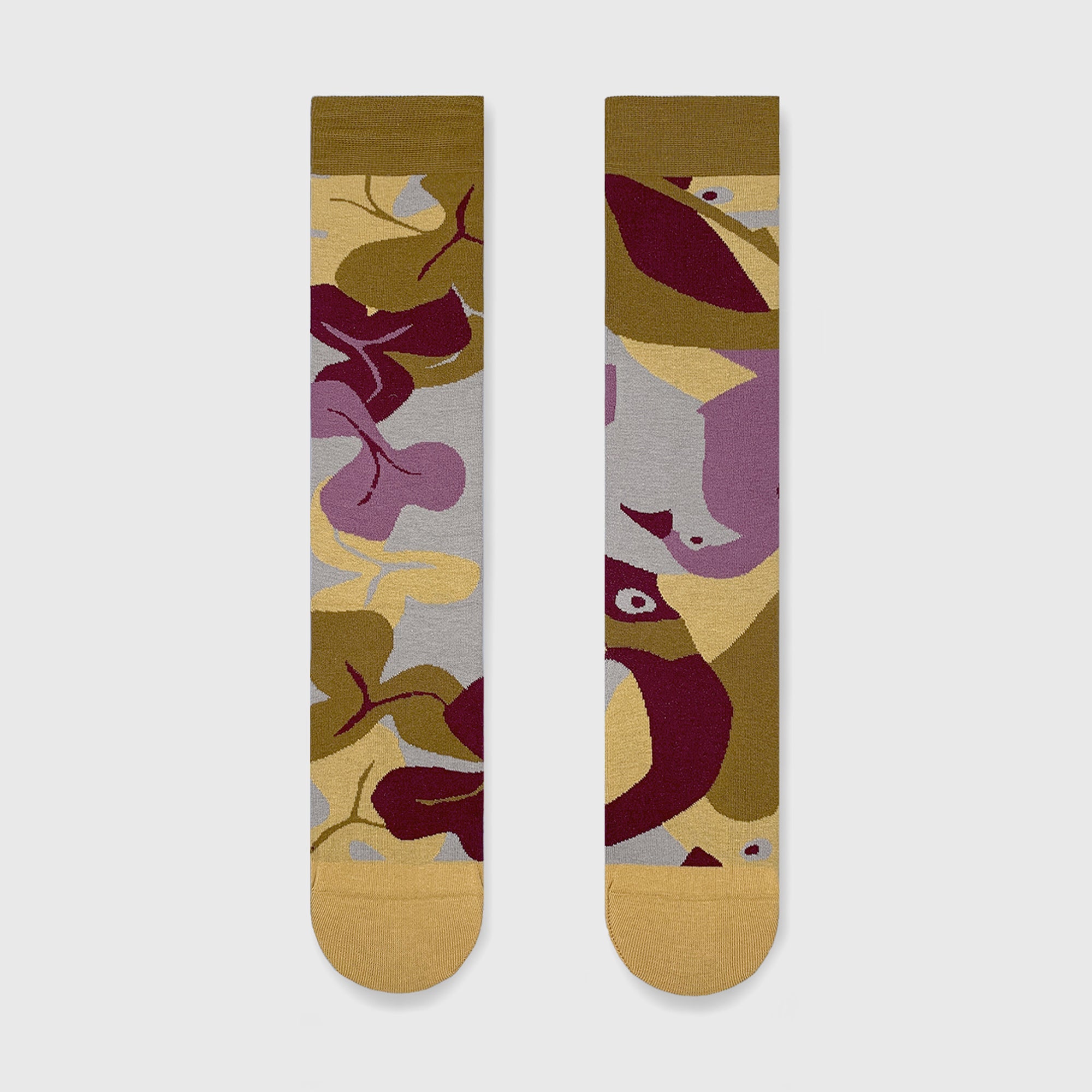 Calzini Spaiati Mid Calf In Cotone Bee Bird