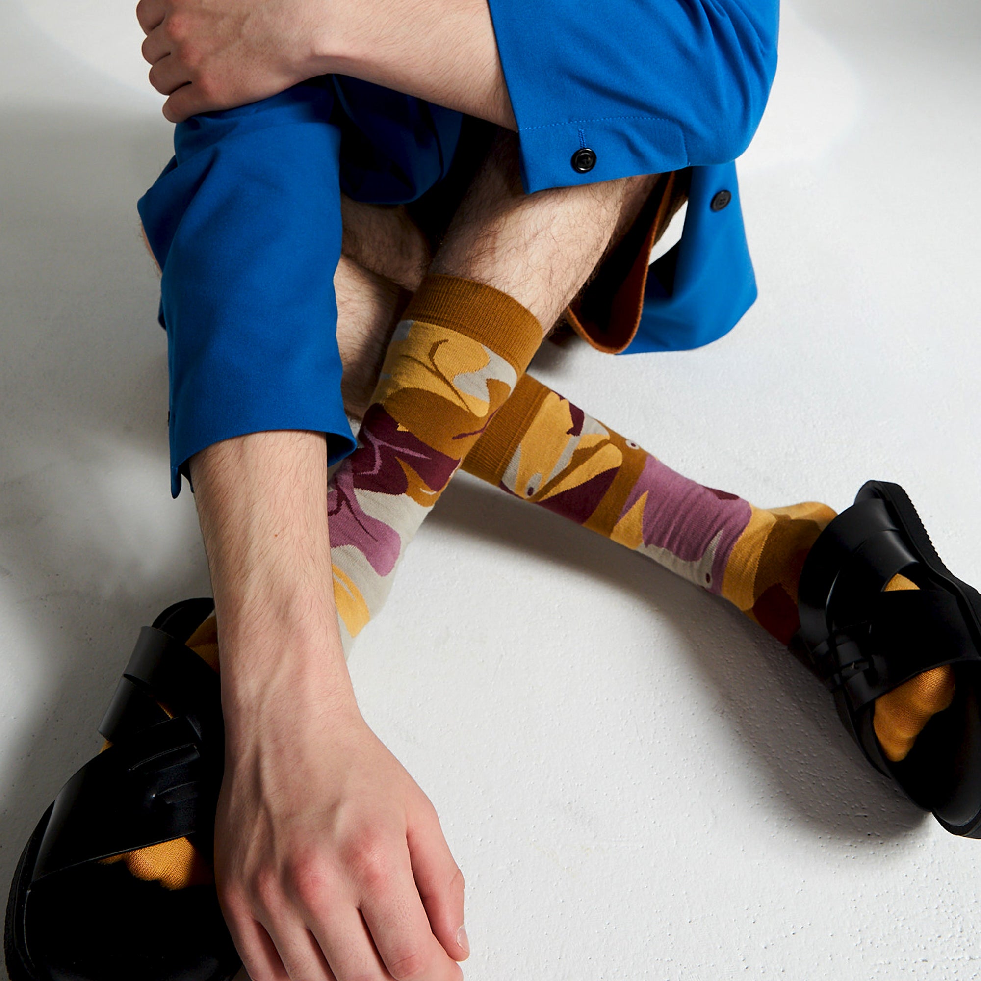 Calzini Spaiati Unisex Mid Calf In Cotone Bee Bird