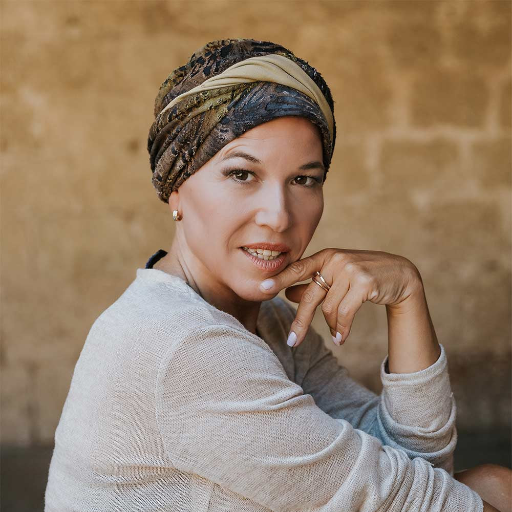 Berretto Turbante Donna In Morbido Bamboo Con Fascia 2 in uno - Per Pelli Sensibili - Cappelleria Bacca