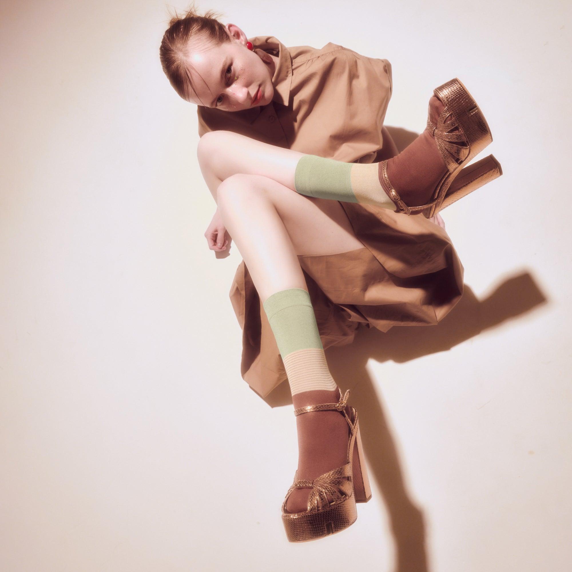Unisex Mismatched Socken Zimt