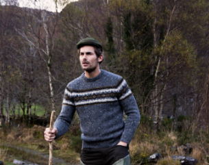 Maglione Uomo In Pura lana Donegal Fairisle - Cappelleria Bacca