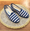 Friulane Originali In Cotone A Righe Blu – Calzature Fresche Da Donna - Cappelleria Bacca