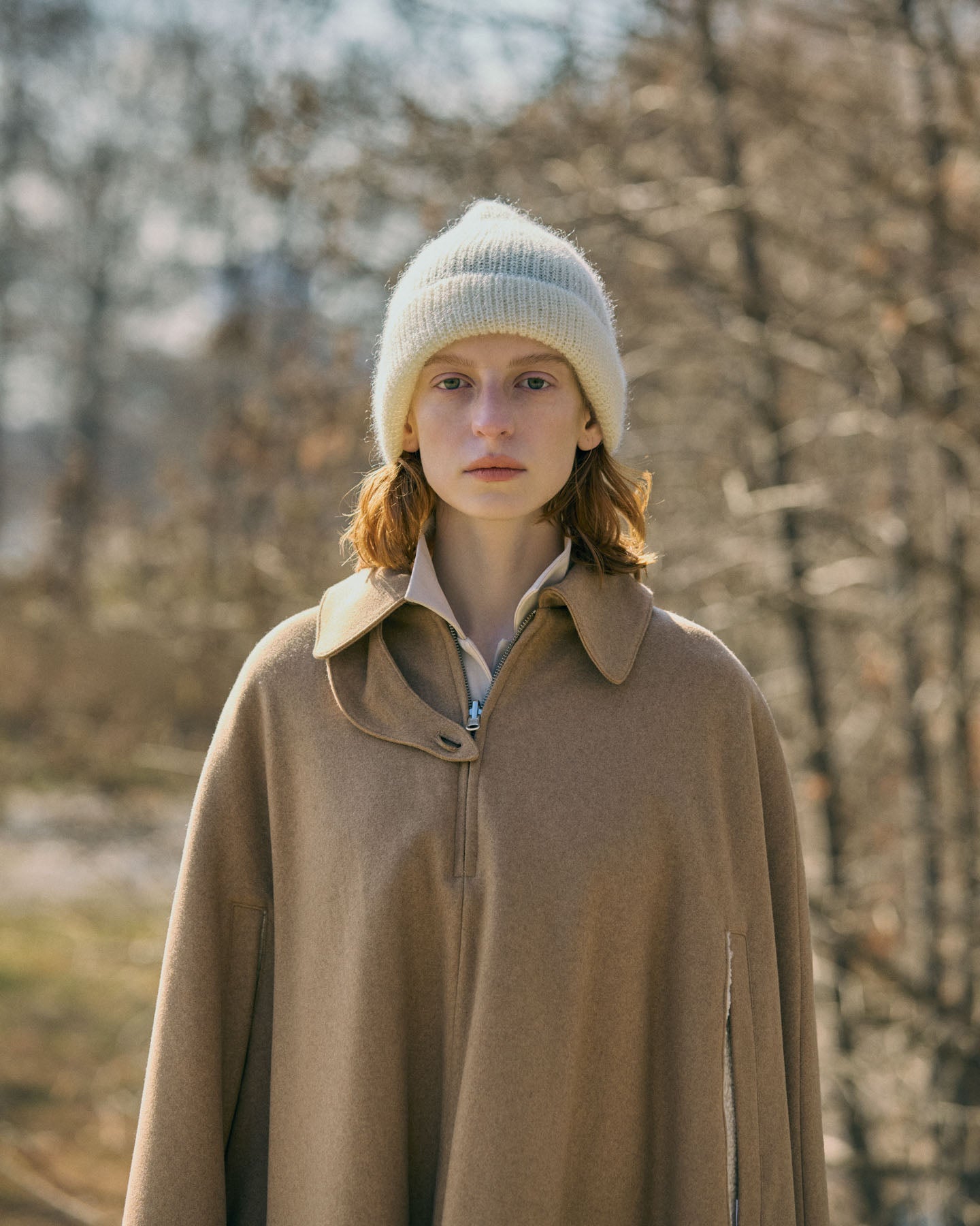 Berretto Beanie In Lana Mohair Con Risvolto