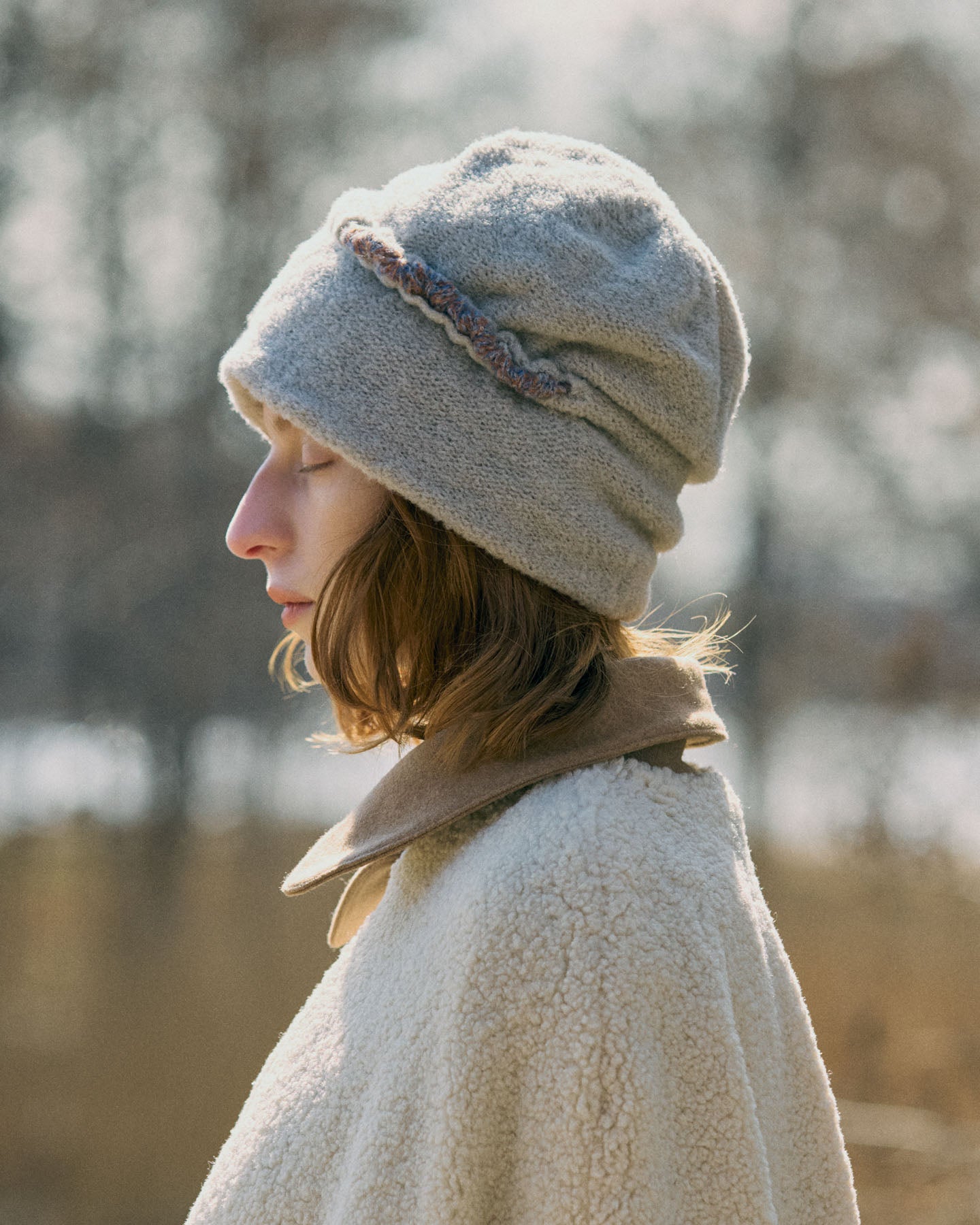 Berretto Beanie Double Face In Maglia Di Lana Con Dettaglio - Cappelleria Bacca