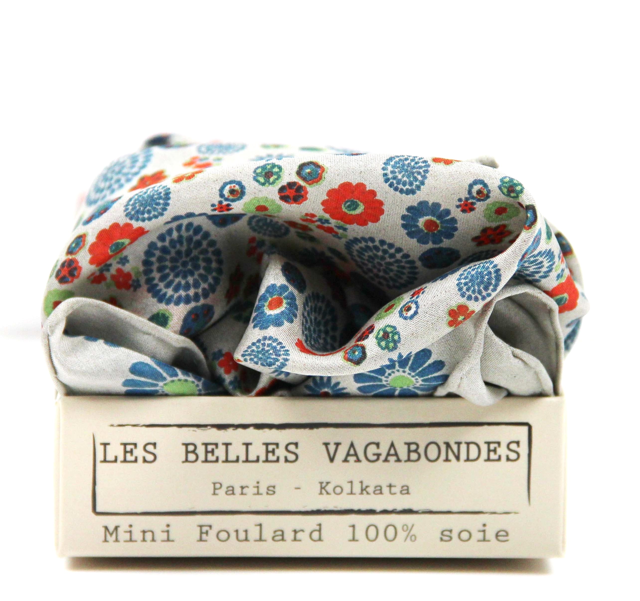 Foulard in Pura Seta 50x50 cm Hanami In Scatola Vintage