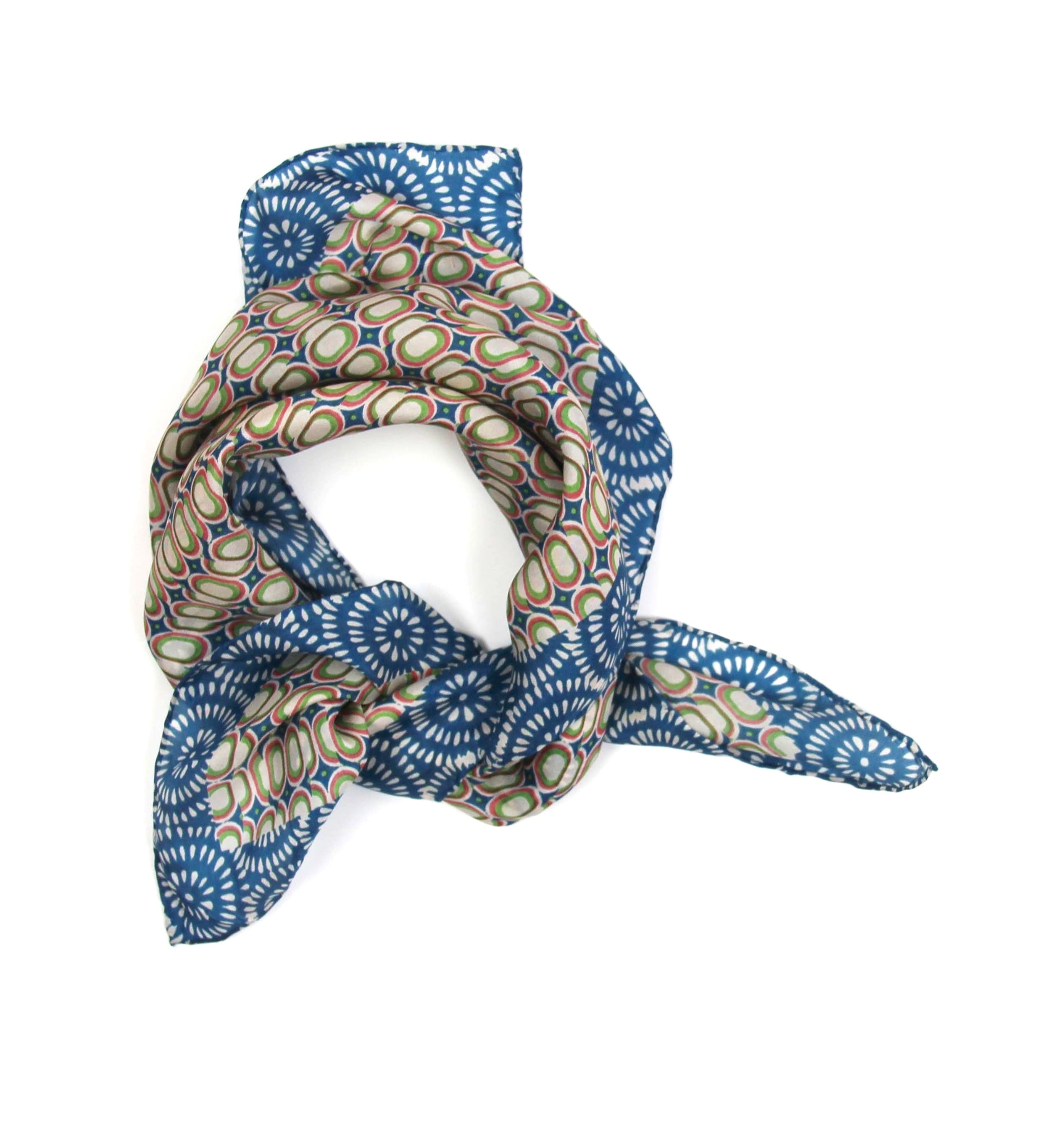 Foulard in Pura Seta 50x50 cm Tempo In Scatola Vintage - Cappelleria Bacca