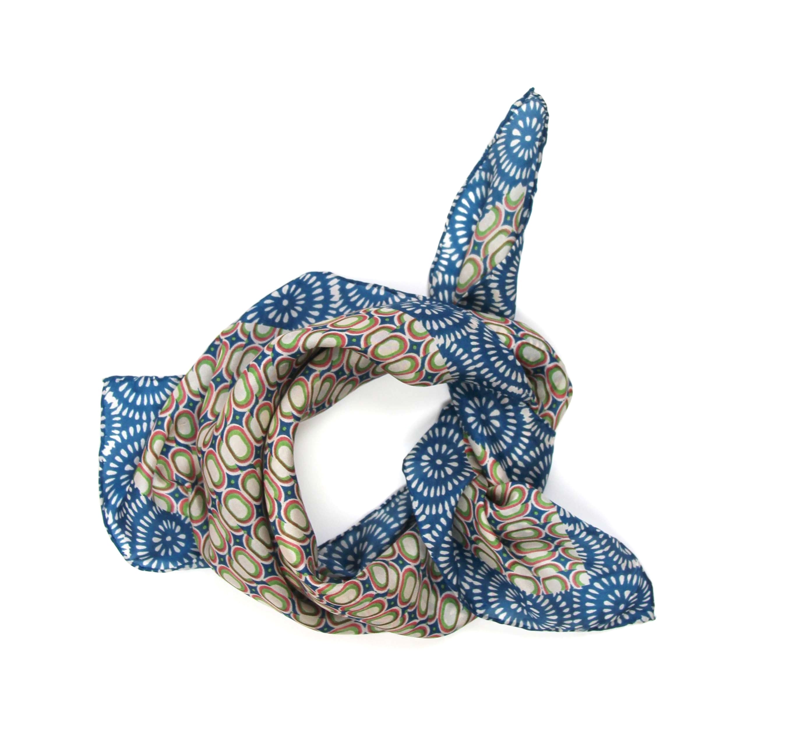 Foulard in Pura Seta 50x50 cm Tempo In Scatola Vintage - Cappelleria Bacca