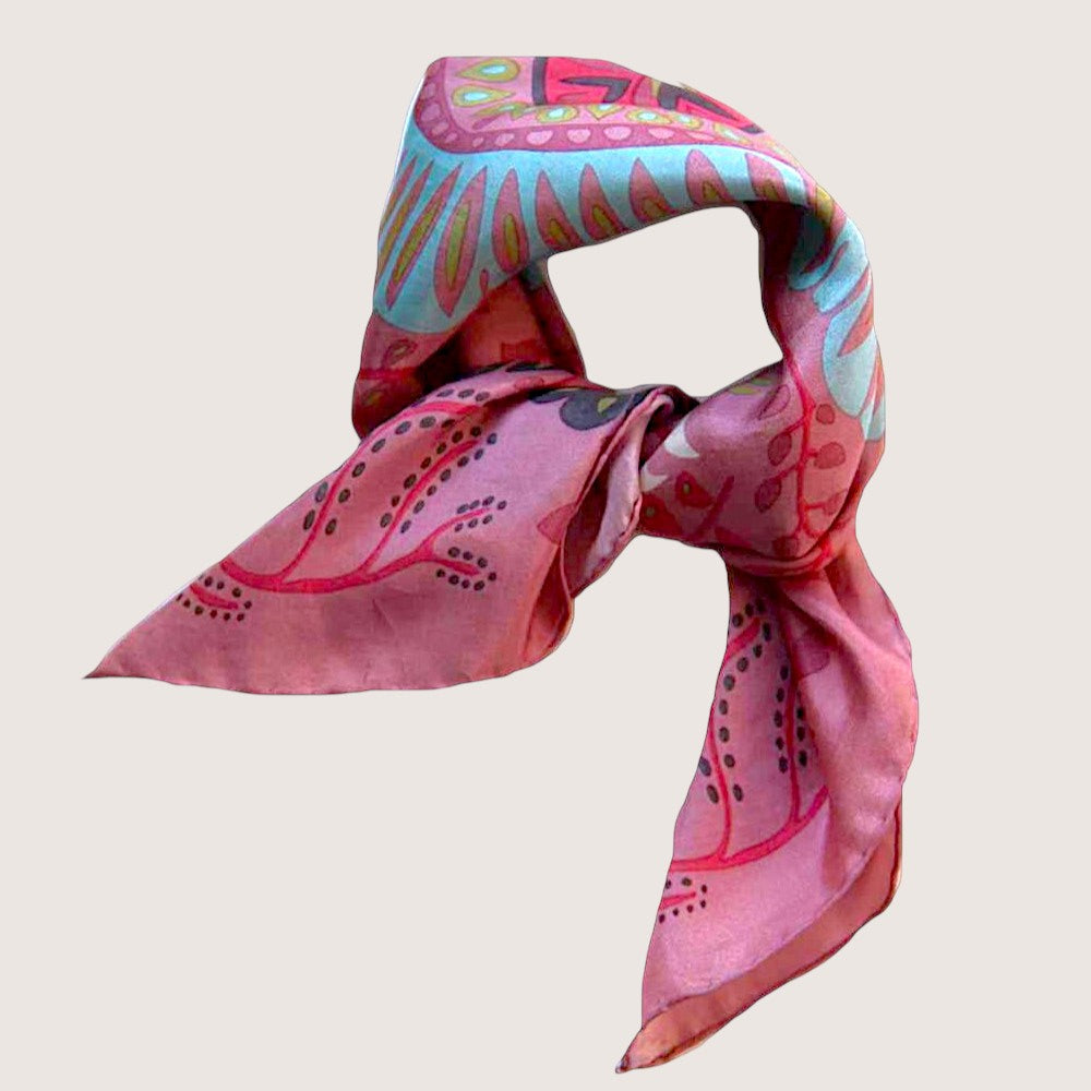 Foulard in Pura Seta 50x50 cm Marushka In Scatola Vintage