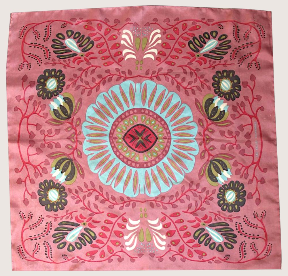 Foulard in Pura Seta 50x50 cm Marushka In Scatola Vintage