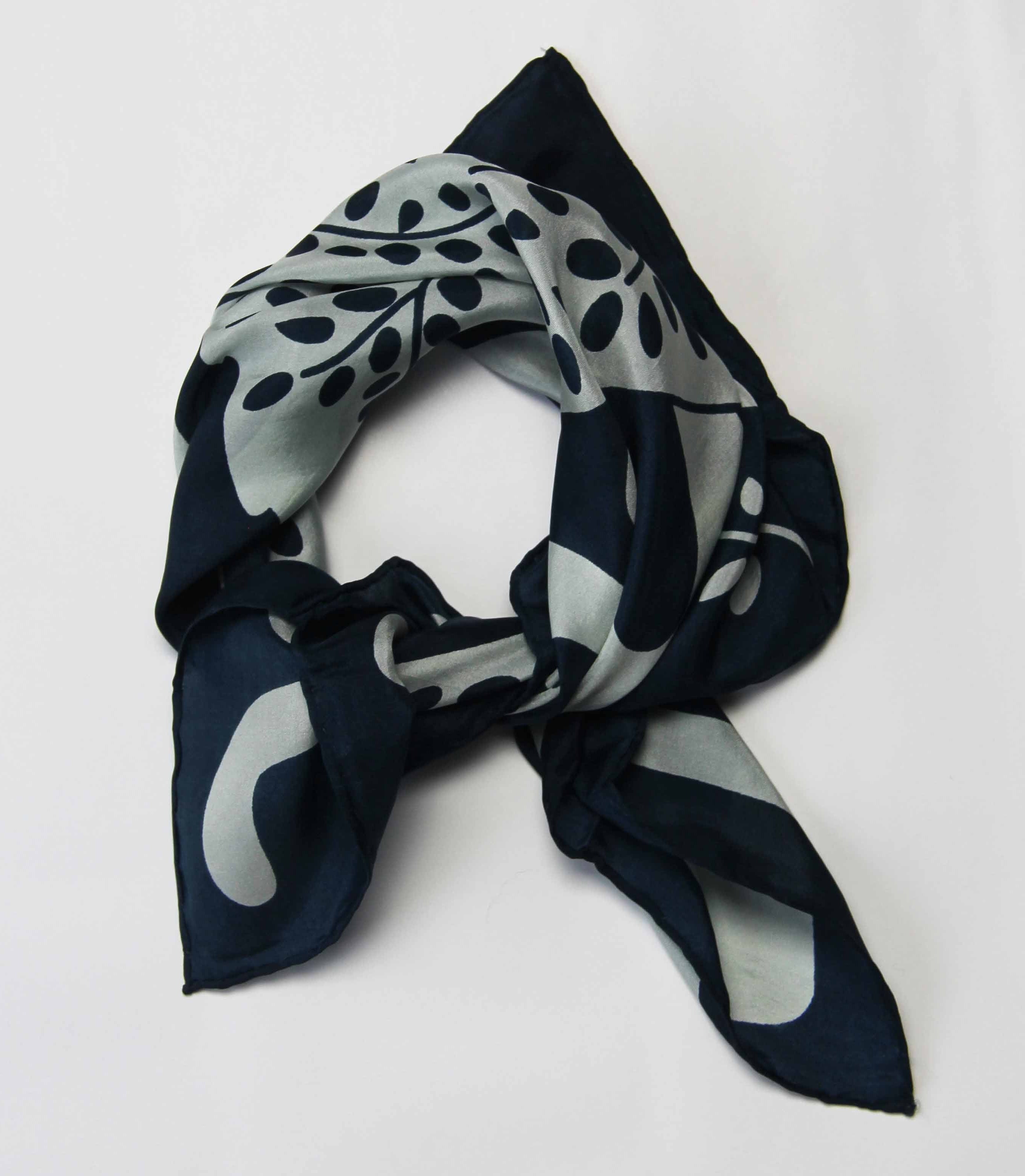 Foulard in Pura Seta 50x50 cm Peace And Love In Scatola Vintage