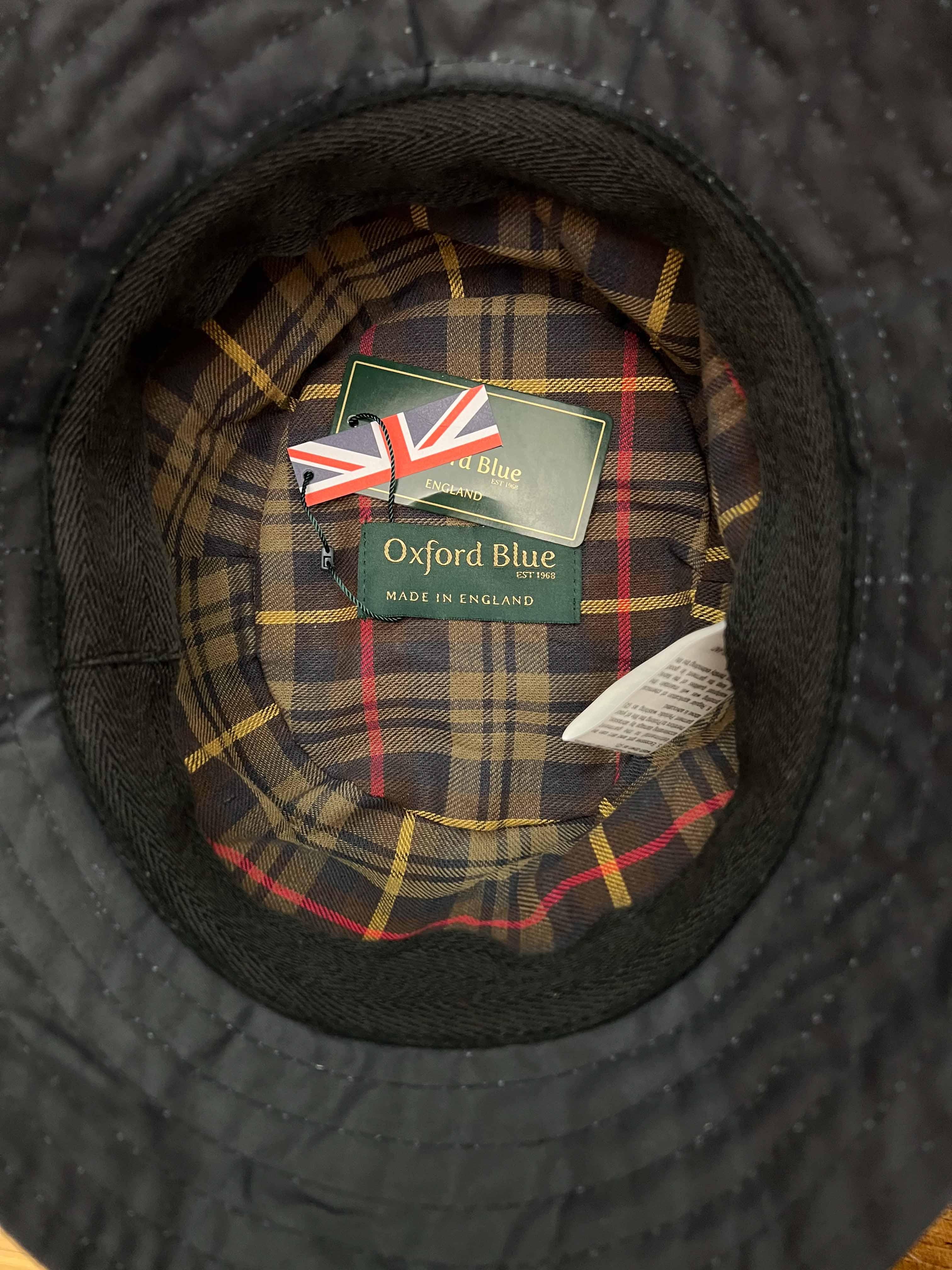 Cappello Pescatore Cotone Cerato Inglese Antipioggia Oxford Blue - Cappelleria Bacca