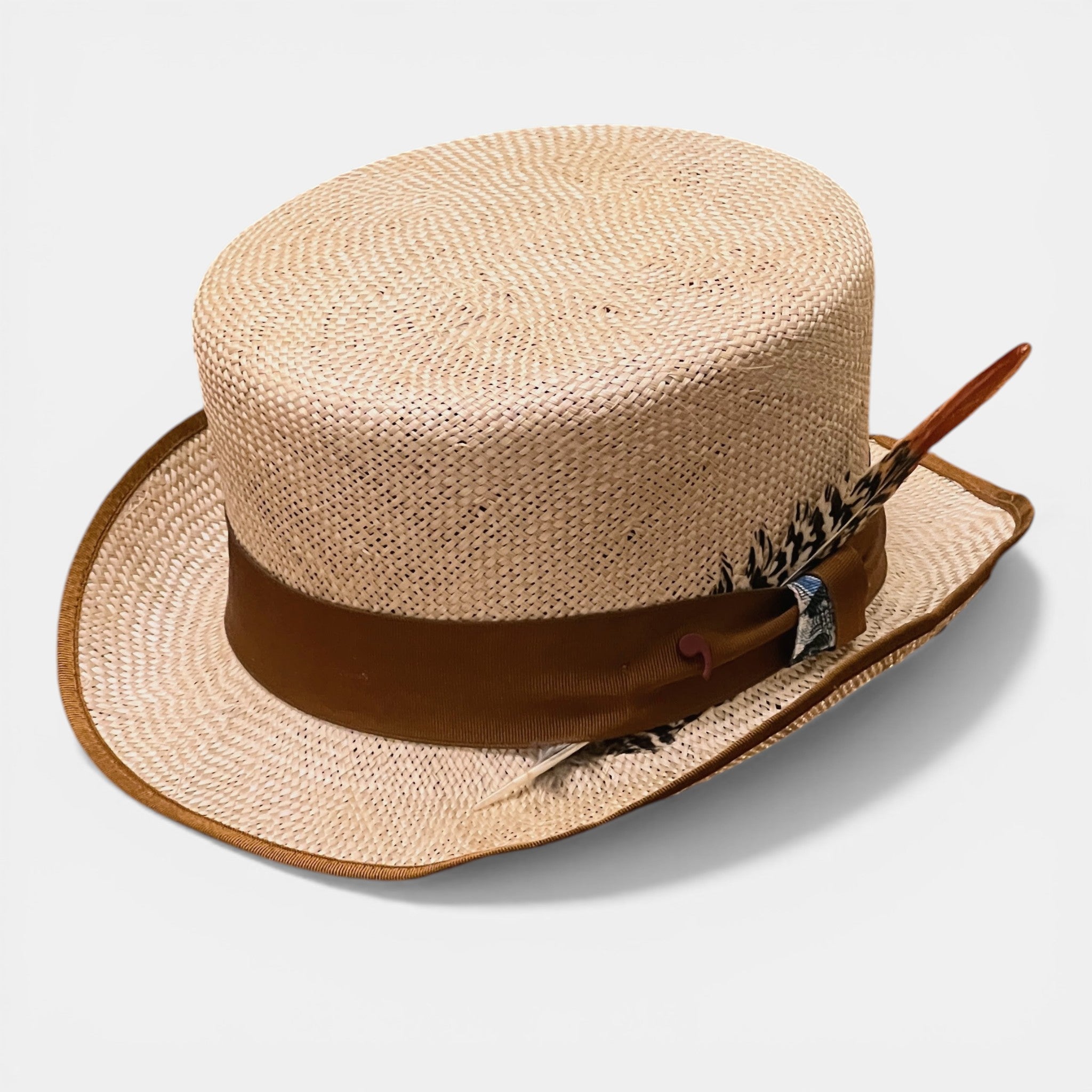 Cappello Cilindro Unisex in Paglia Sisal intrecciata Alfonso D'Este - Cappelleria Bacca