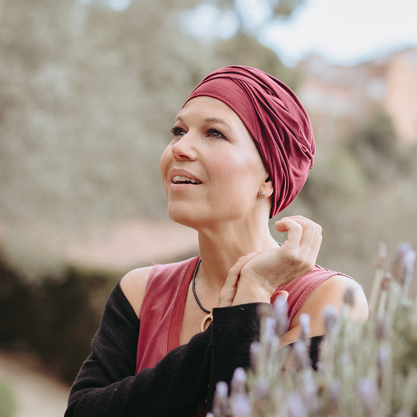 Berretto Turbante Donna In Morbido Bamboo  e Cotone - per Pelli Sensibili - Cappelleria Bacca