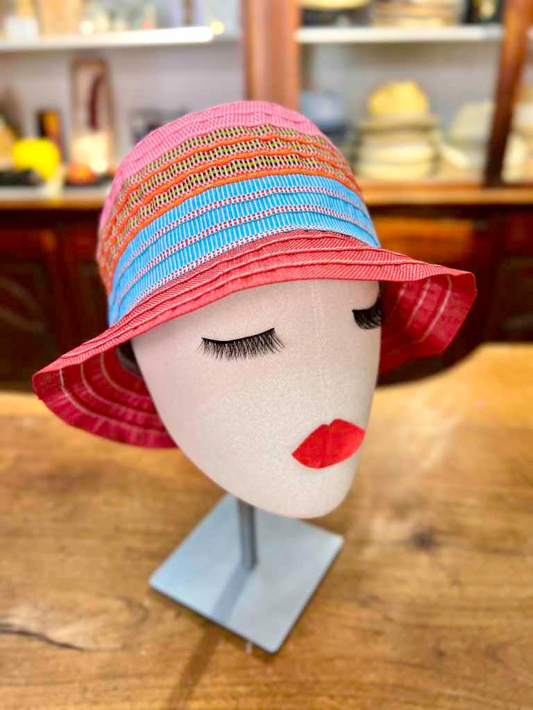 Cappello Donna Estate Bucket Grevi In Tessuto Multicolor - Cappelleria Bacca