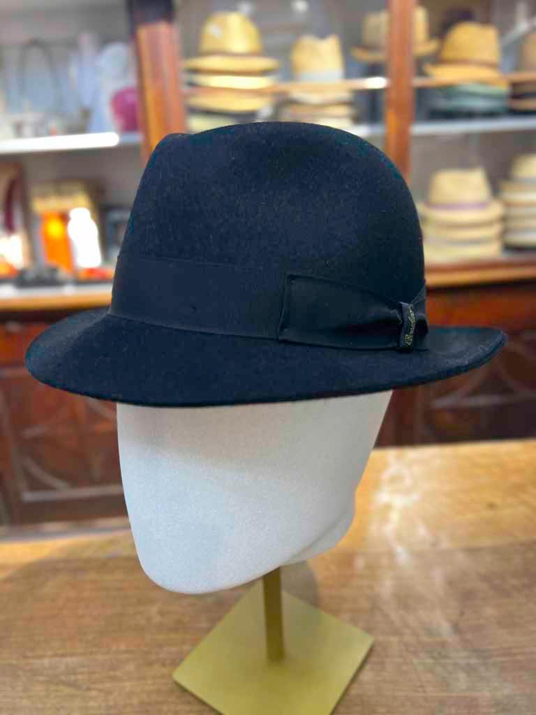 Cappello Trilby Borsalino Nero - Cappelleria Bacca