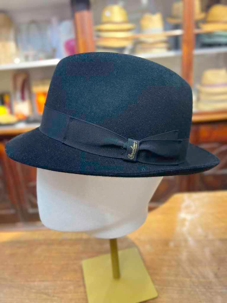 Cappello Trilby Borsalino Nero - Cappelleria Bacca