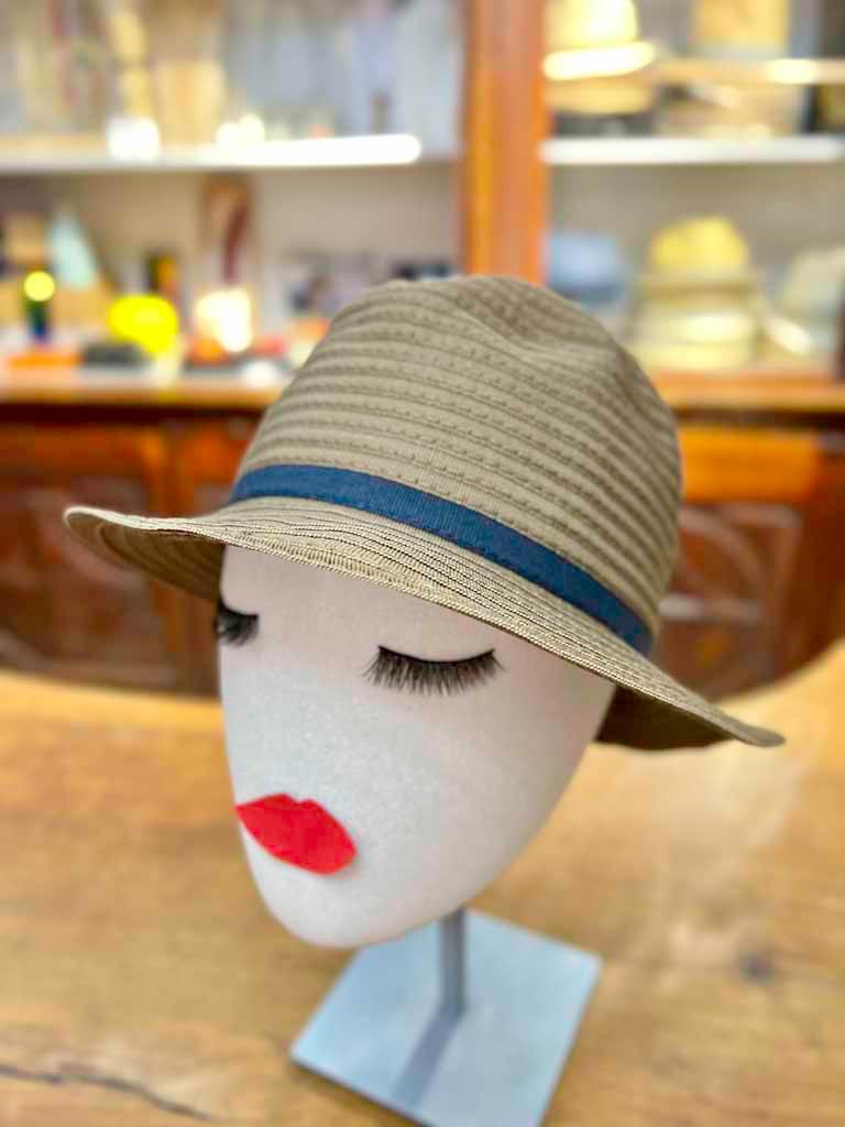 Cappello Grevi Marrone Trilby In Tessuto Arrotolabile - Cappelleria Bacca